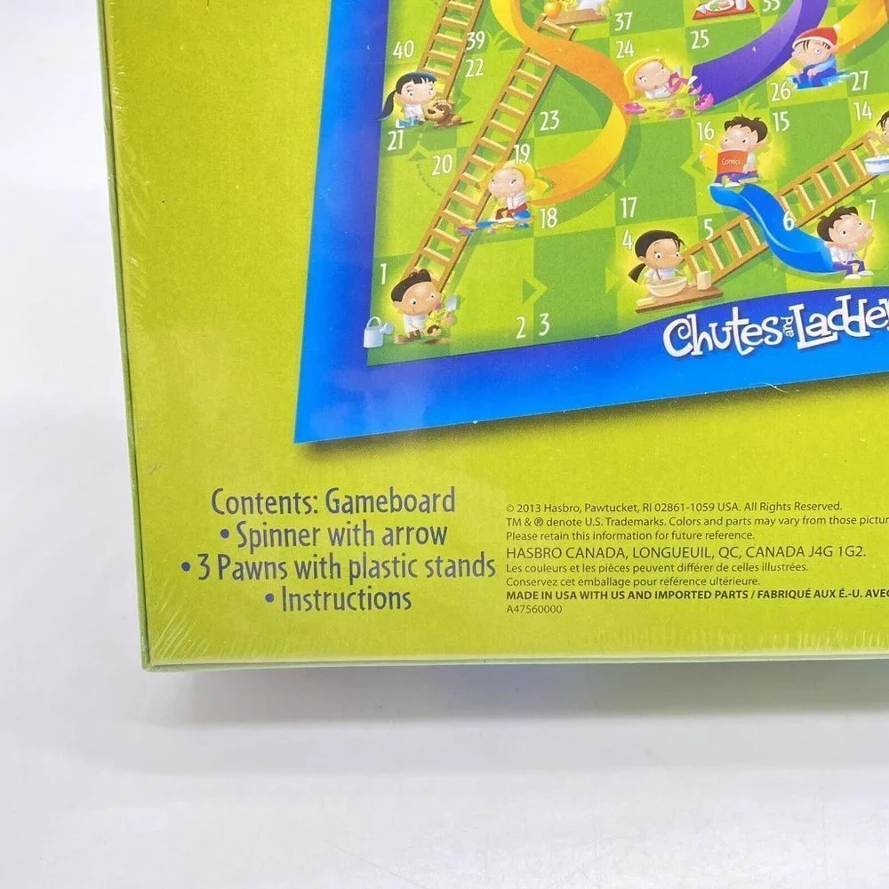 Chutes and‎ Ladders Classic Board Game Hasbro Ages 3+ Brand New